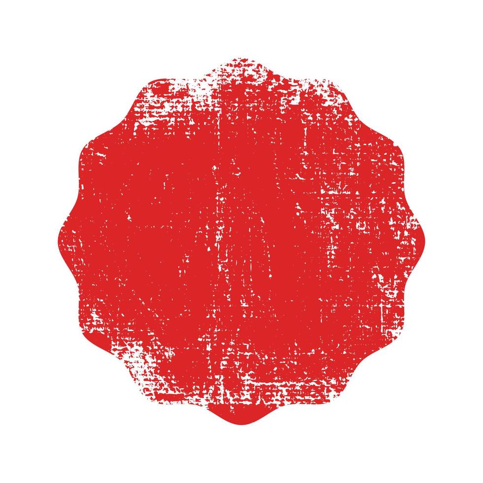 sello de goma del grunge rojo. vector