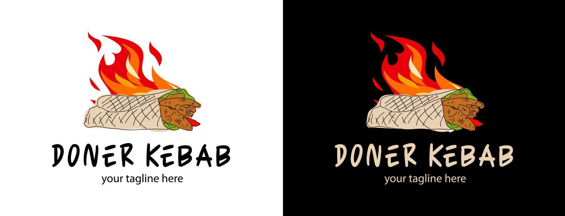 Shawarma logo for restaurants and markets. vector
