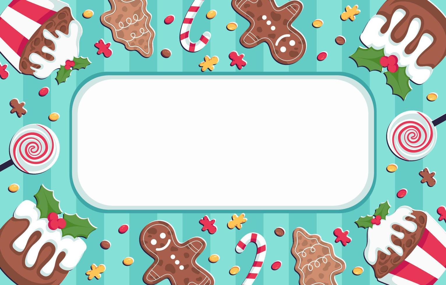 Christmas Food Background vector