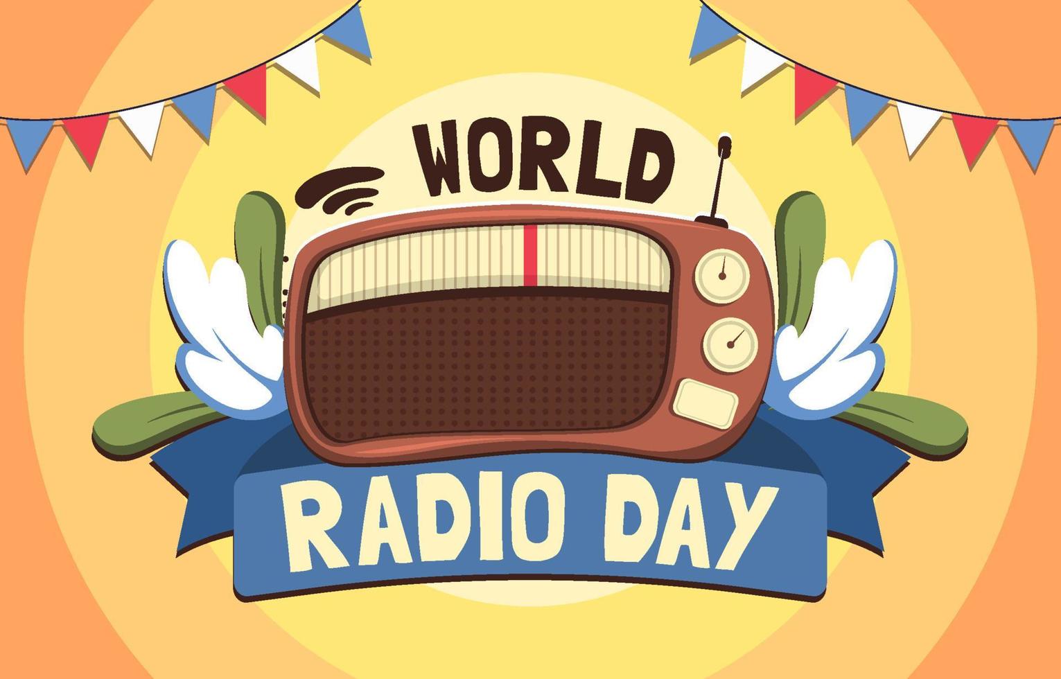 fondo del día mundial de la radio vector