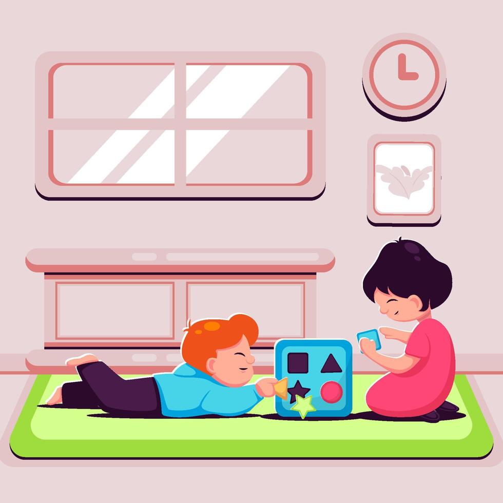 Children Activity Puzzle Background vector