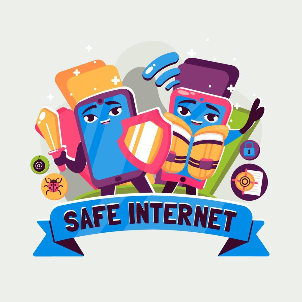 Safe Internet Concept vector