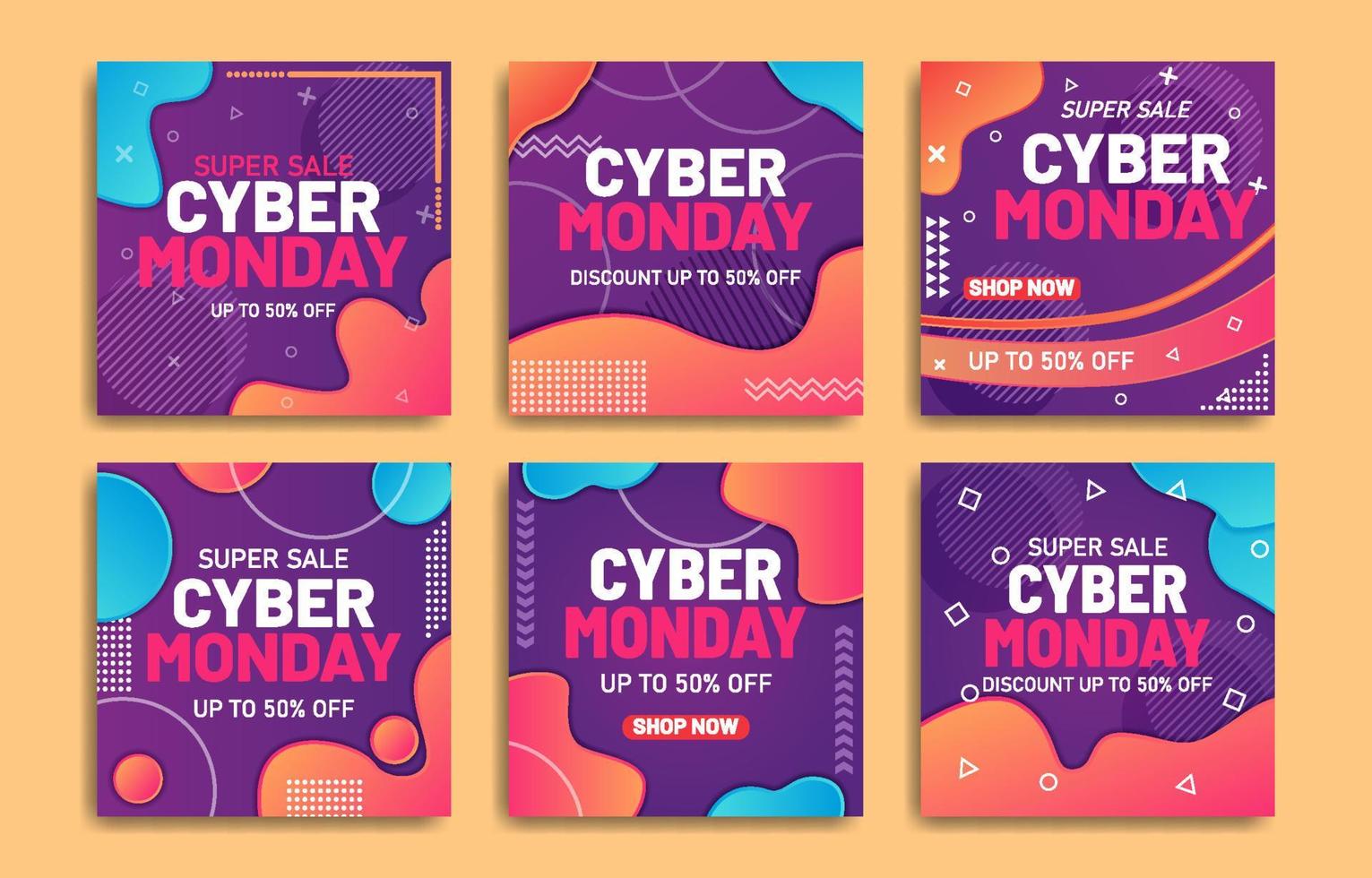 Monday Social Media Post vector
