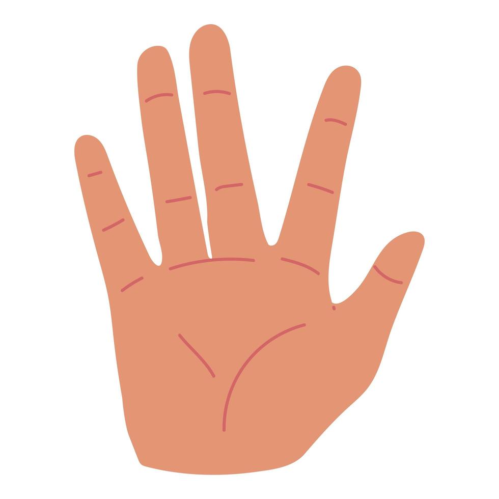 hand showing fingers vector