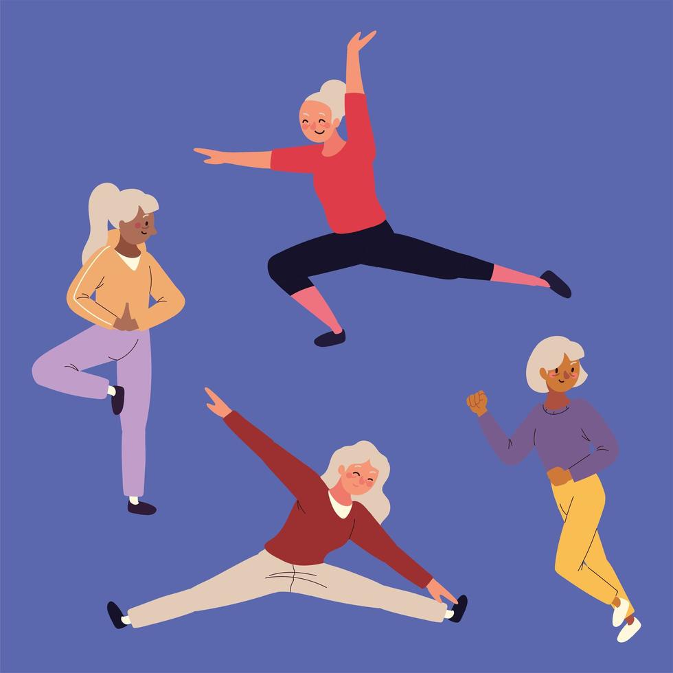 group old women, set vector