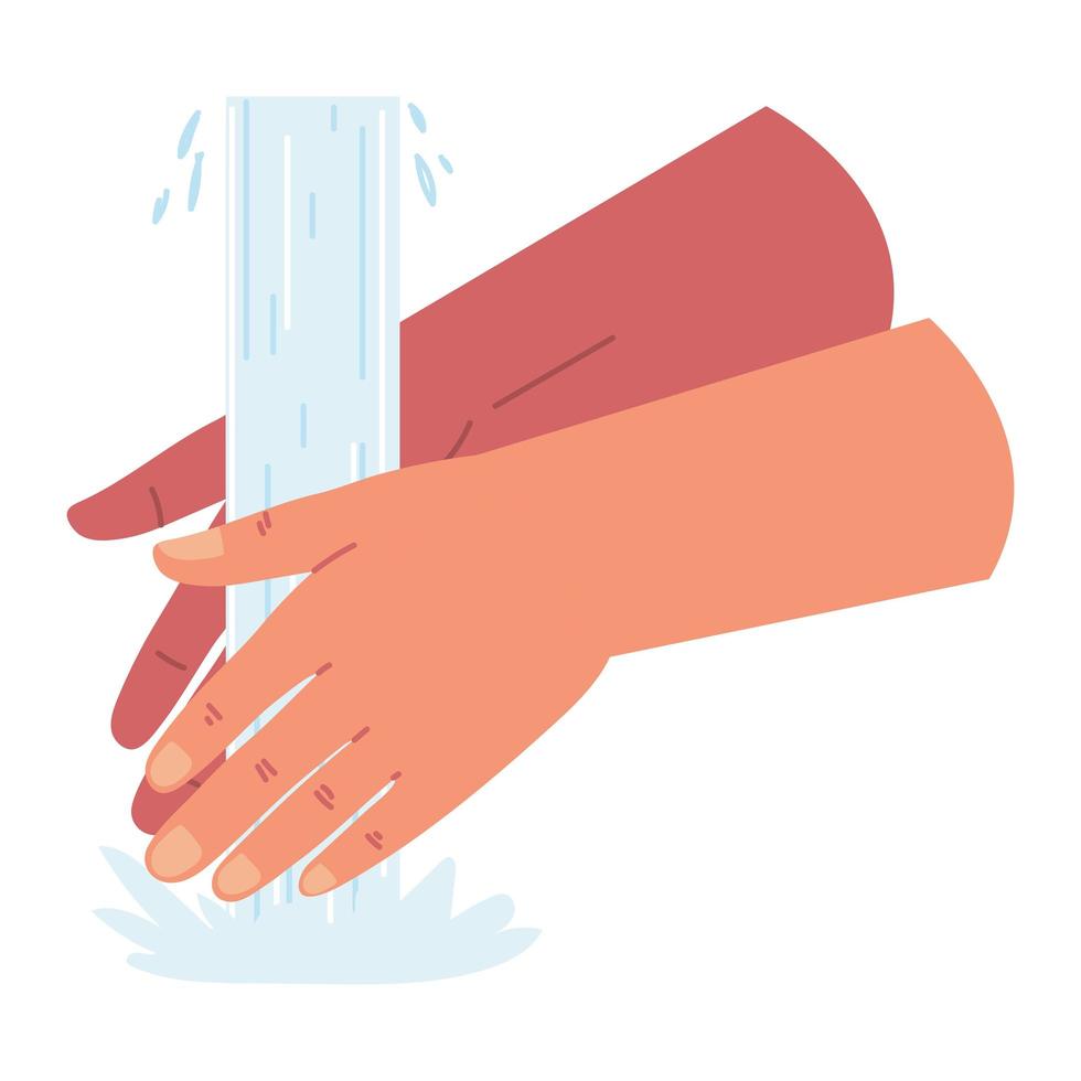 hands are washed vector