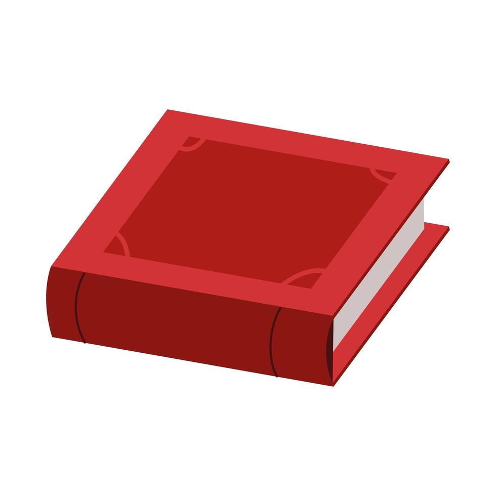 libro rojo tapa dura vector