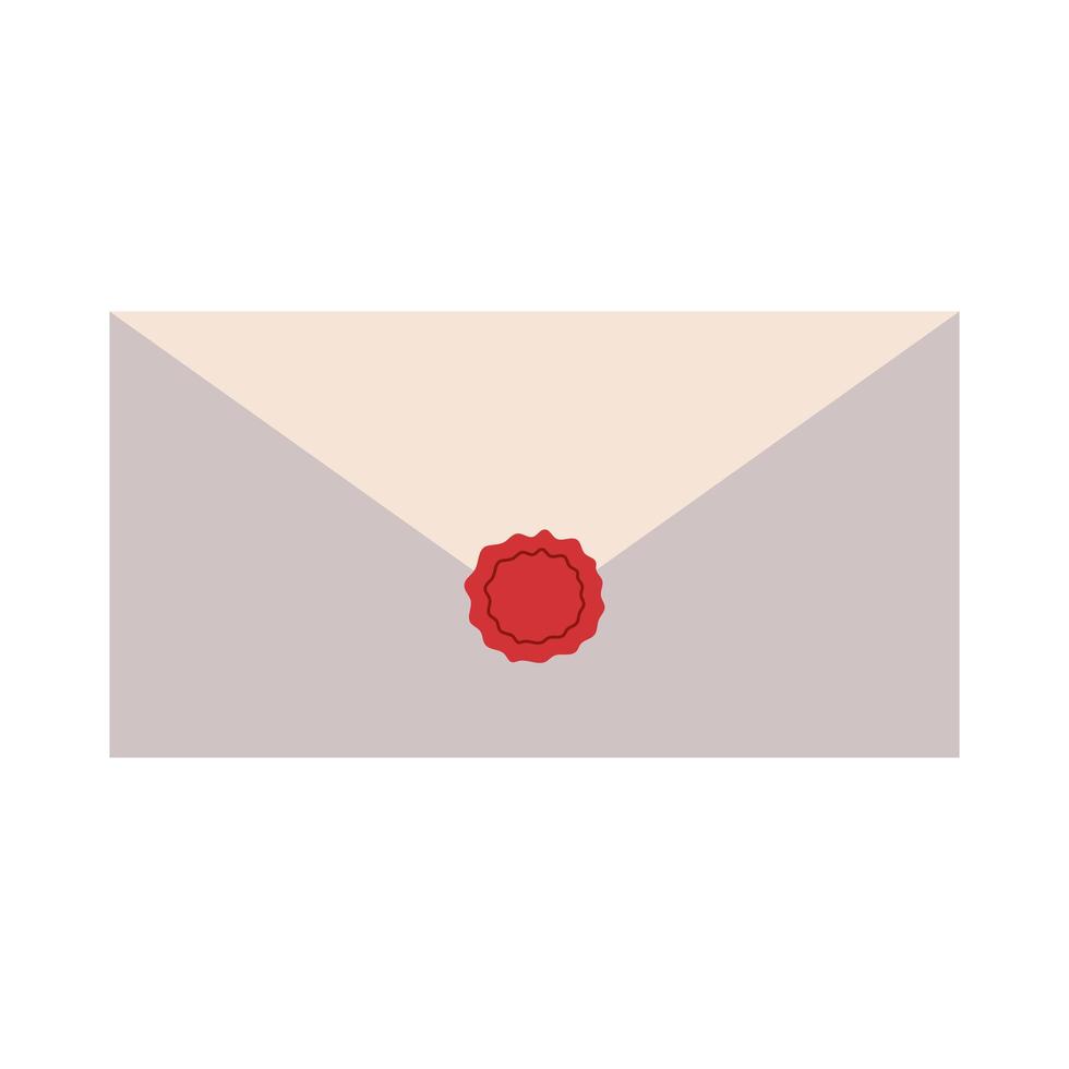 envelope with round stamp vector