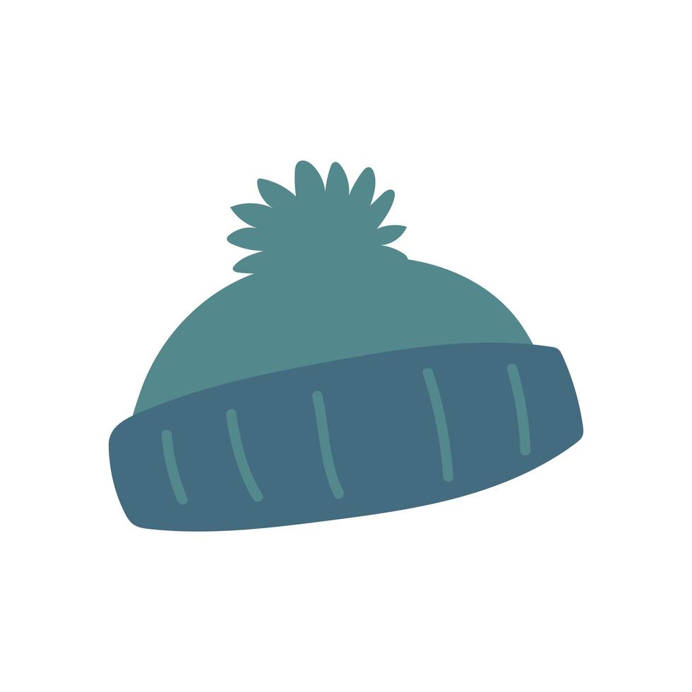 winter hat warm accessory icon white background vector