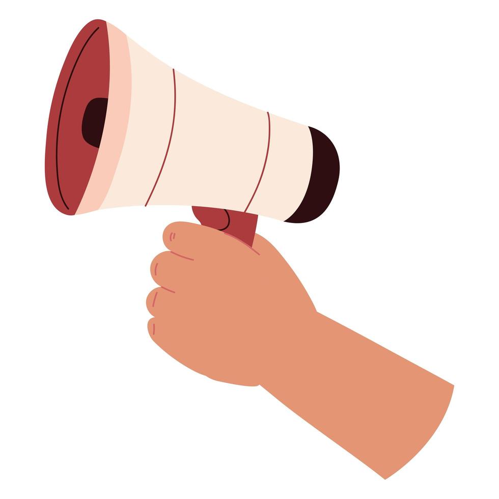 hand with megaphone vector