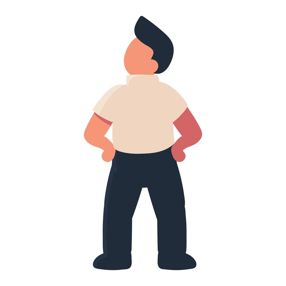 back view businessman vector