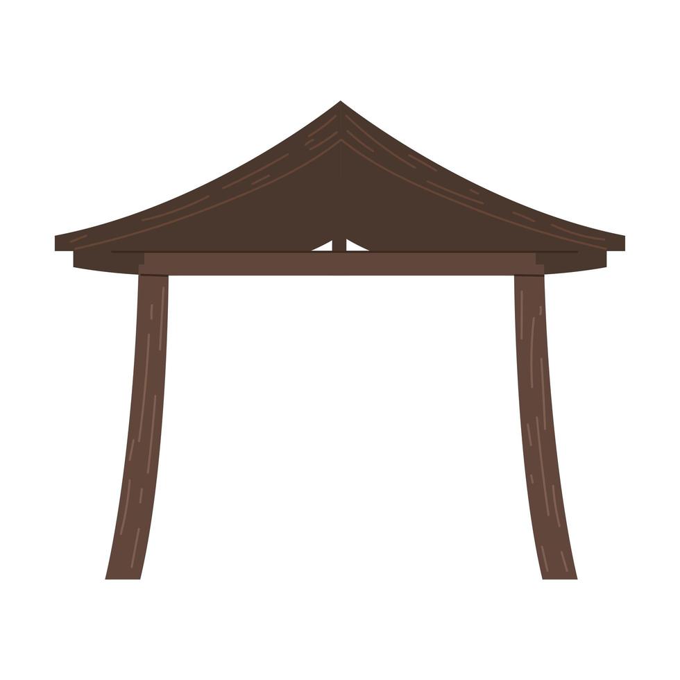 wood hut rustic icon design on white background vector