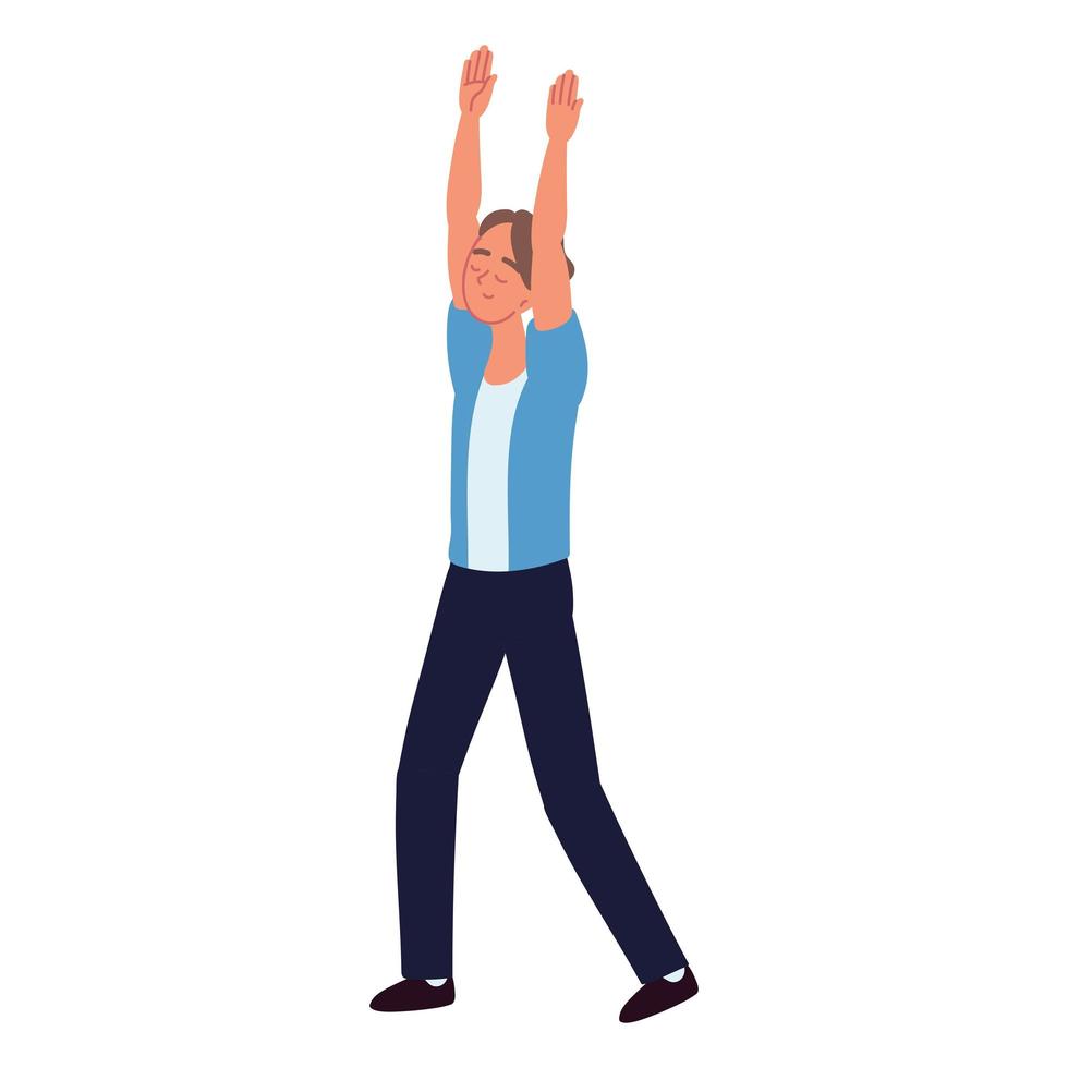 guy with arms up vector