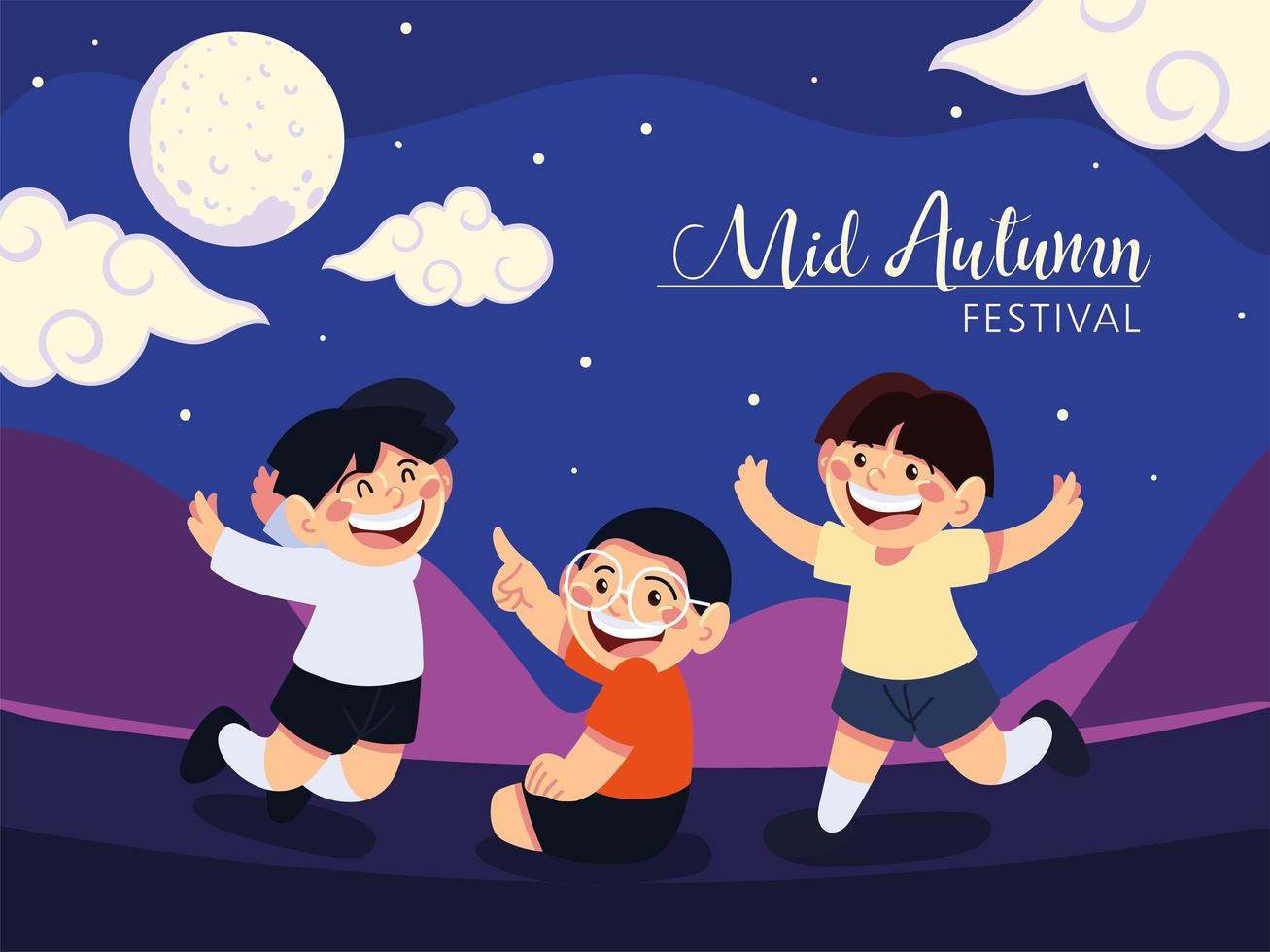 mid autumn festival vector