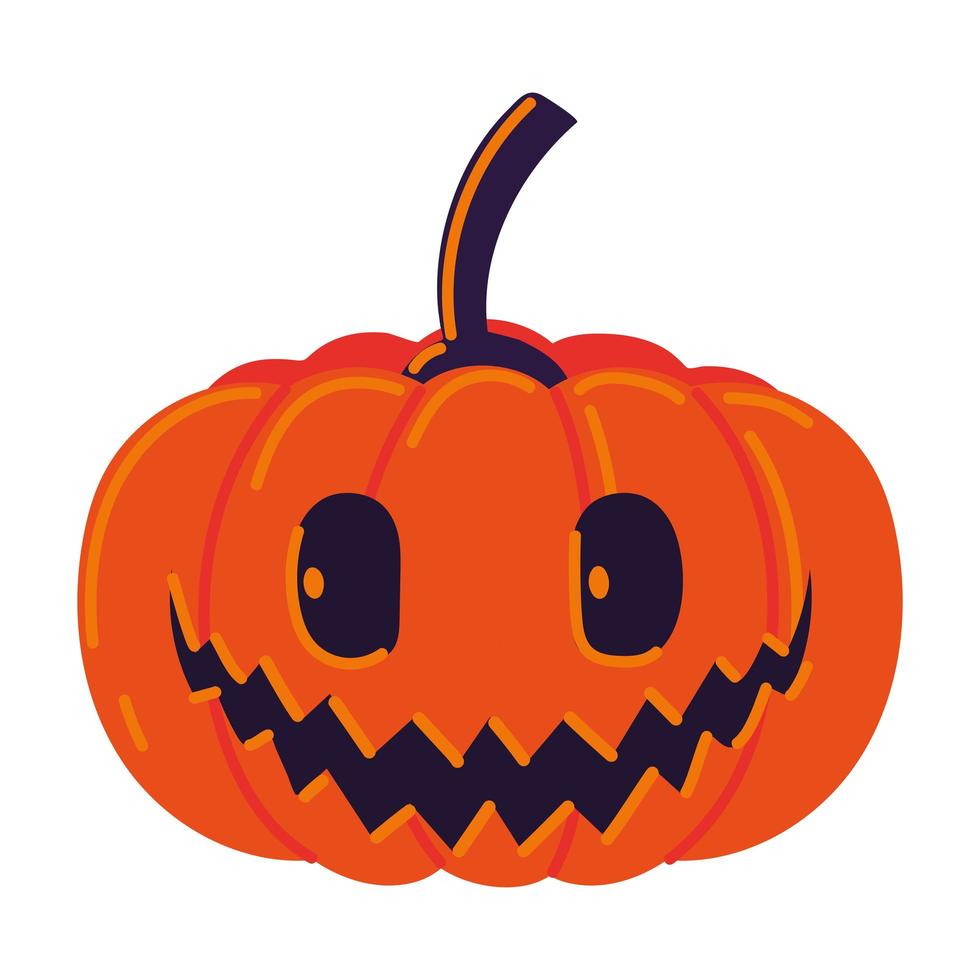 happy pumpkin cartoon vector