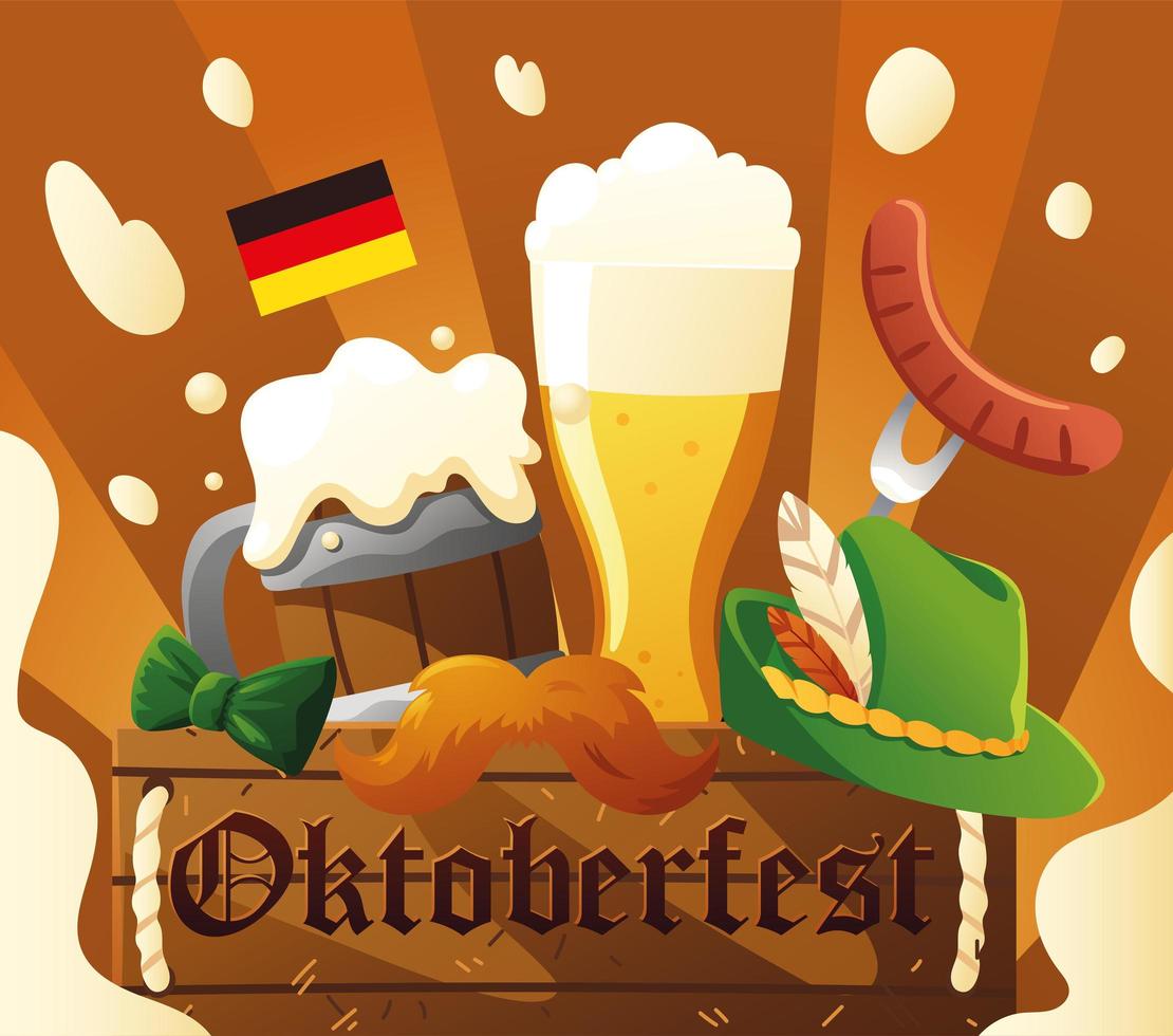 celebración de oktoberfest vector