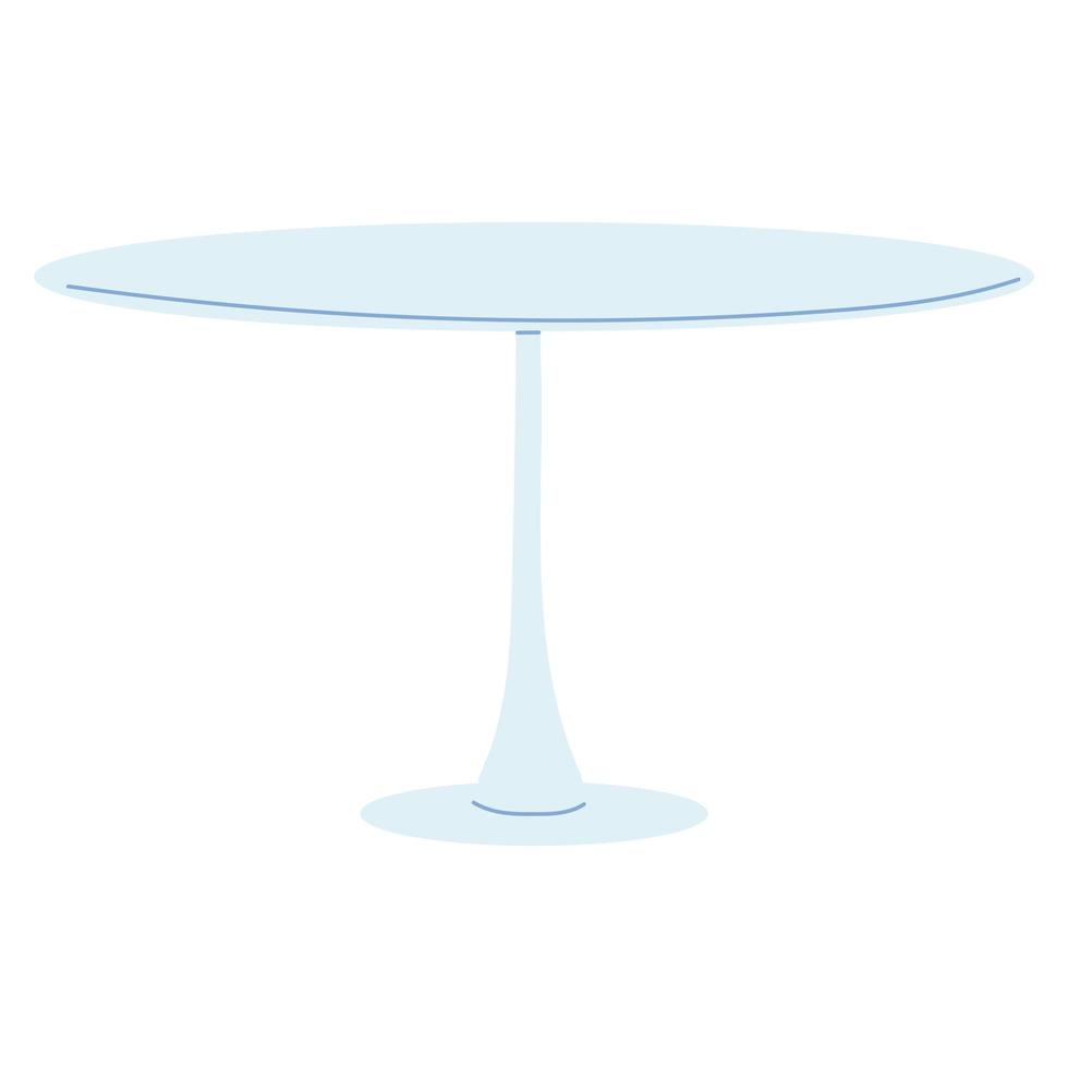 mesa de cristal blanco vector