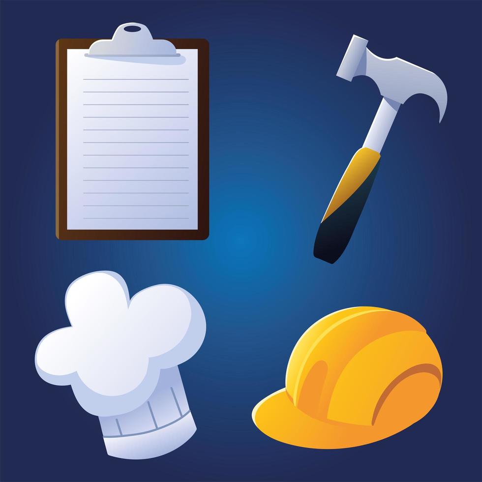 labor day set vector