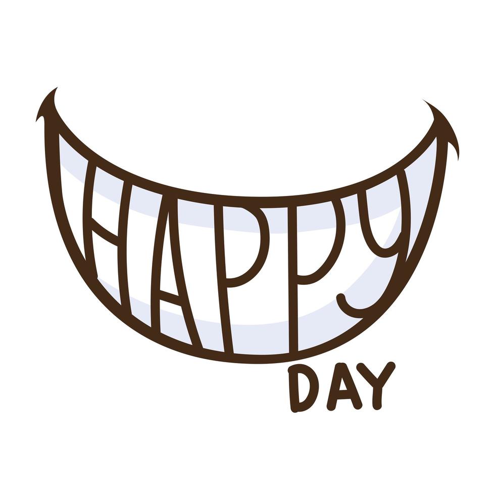 smile happy day vector