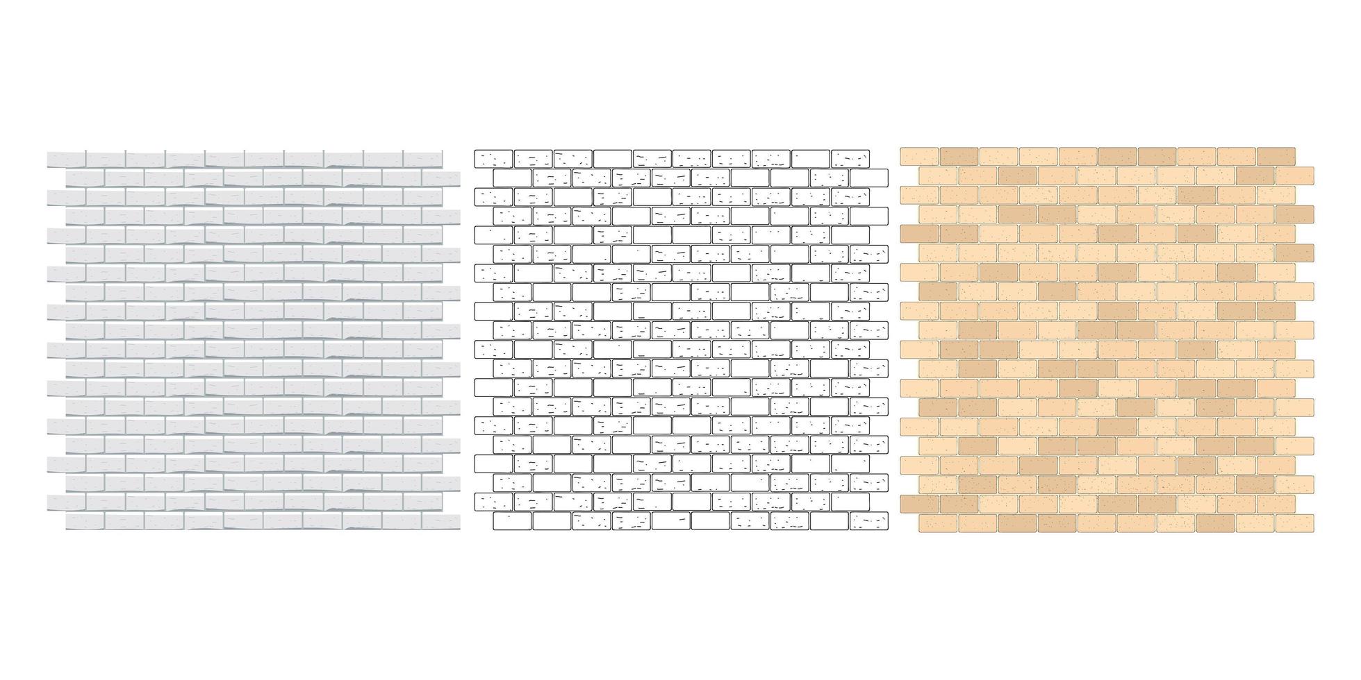 paredes de diferente diseño vector