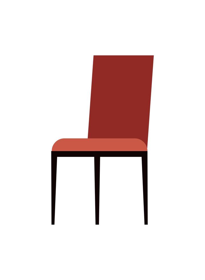 Icono de decoración de muebles de silla diseño plano aislado vector