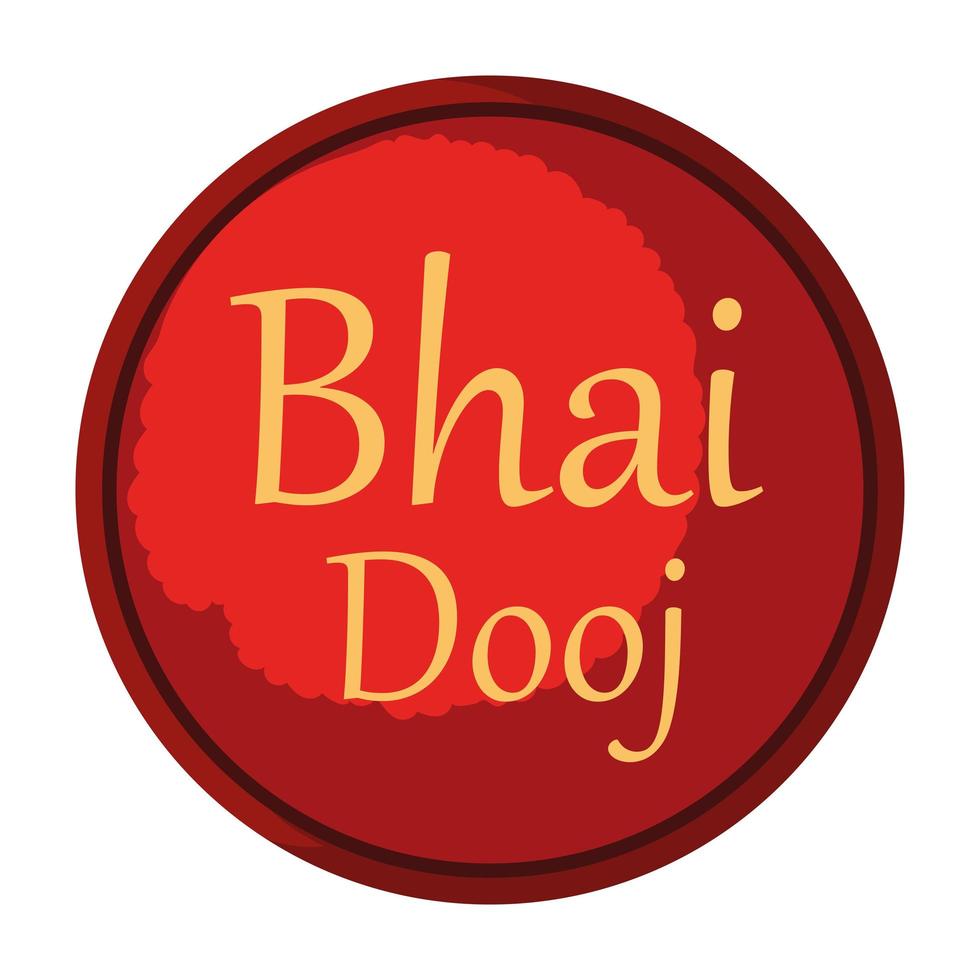 bhai dooj round banner vector