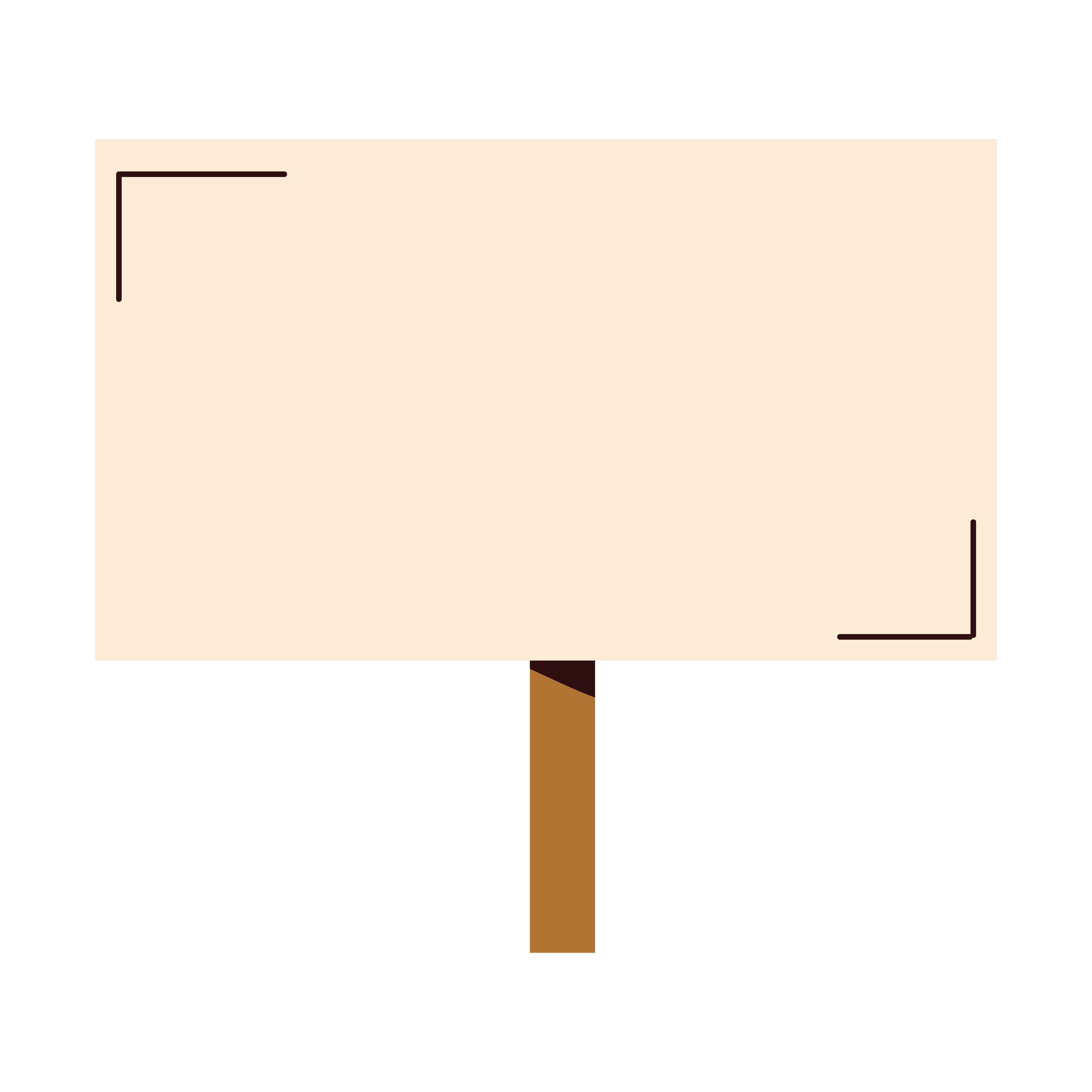 blank placard with stick 4099168 Vector Art at Vecteezy