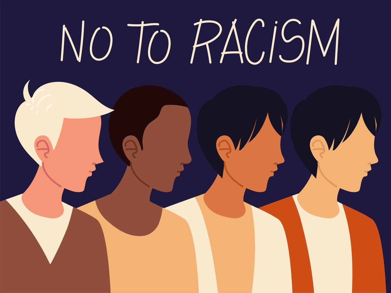 no al racismo vector