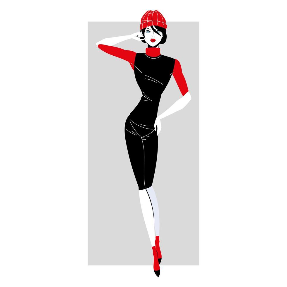 beautiful fashion model vector
