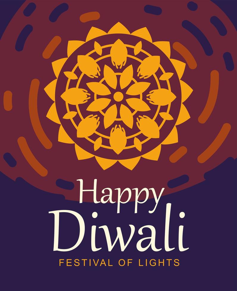 happy diwali invitation vector