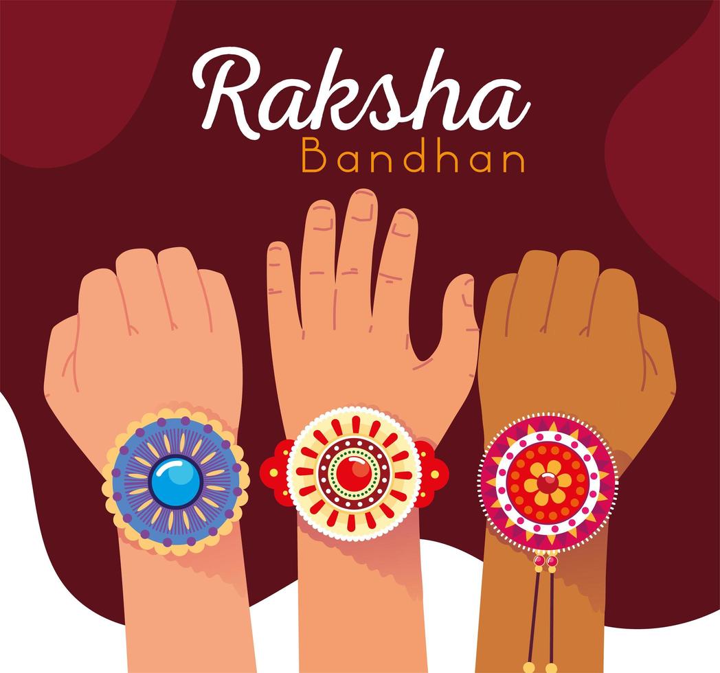 cartel de raksha bandhan vector