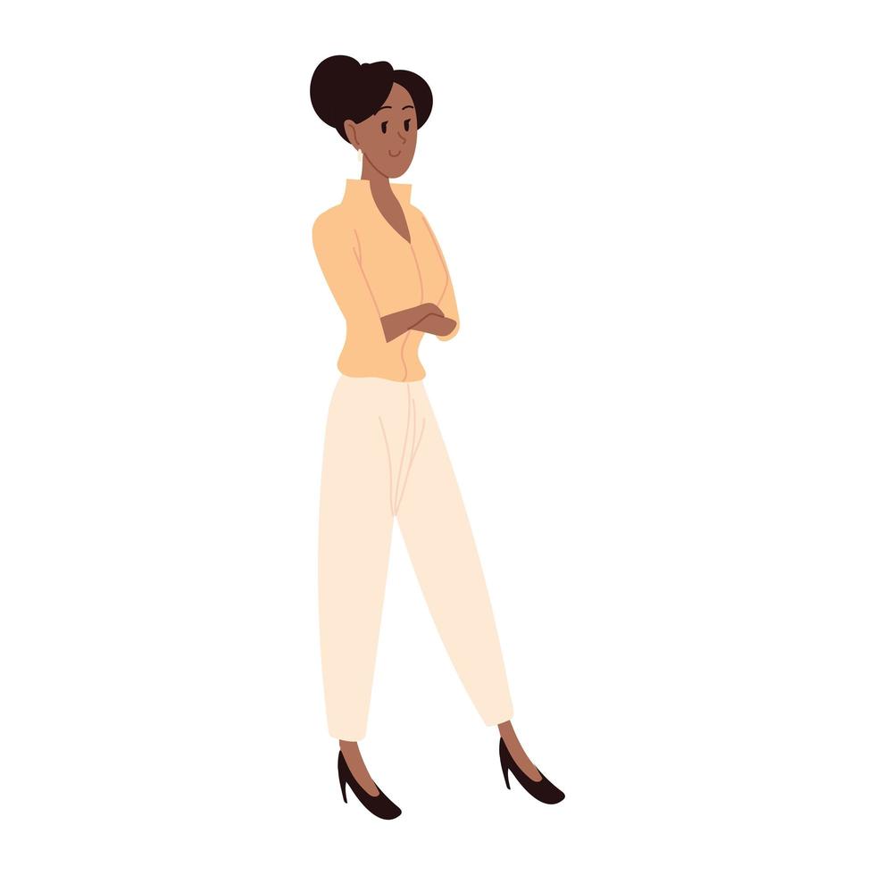 business woman with crossed arms vector