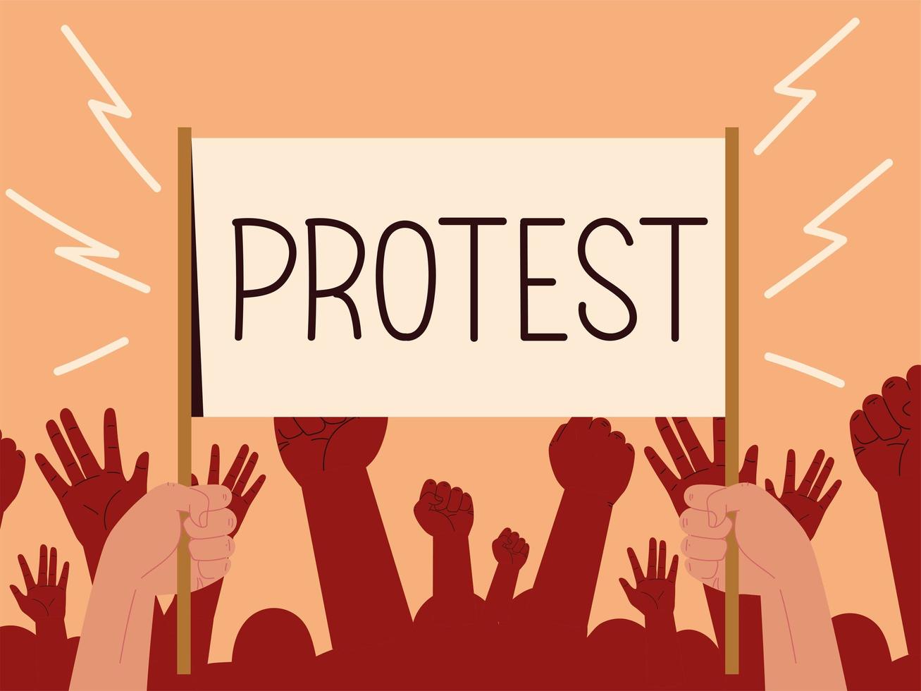 protest activism card vector