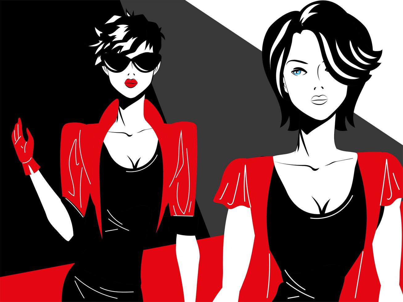 elegant women fashion vector