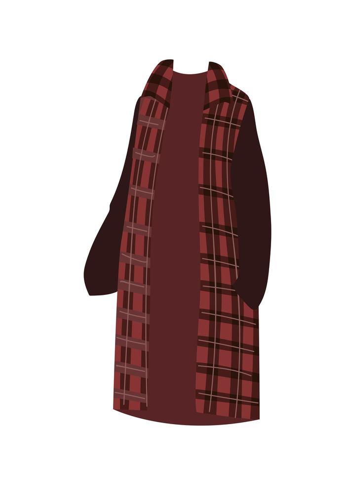 overcoat fashion and trendy isolated icon design vector