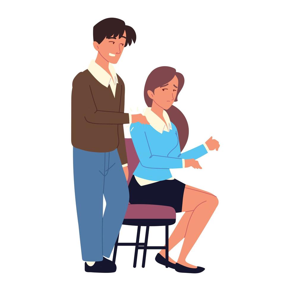businessman with office worker vector