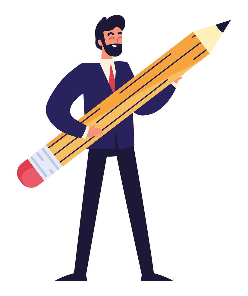 business man with a pen vector