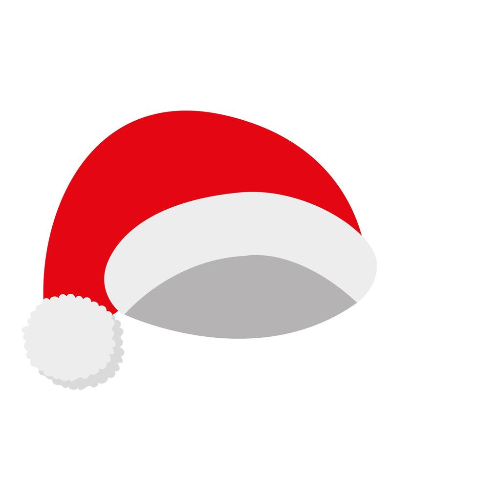 merry christmas santa hat accessory celebration vector