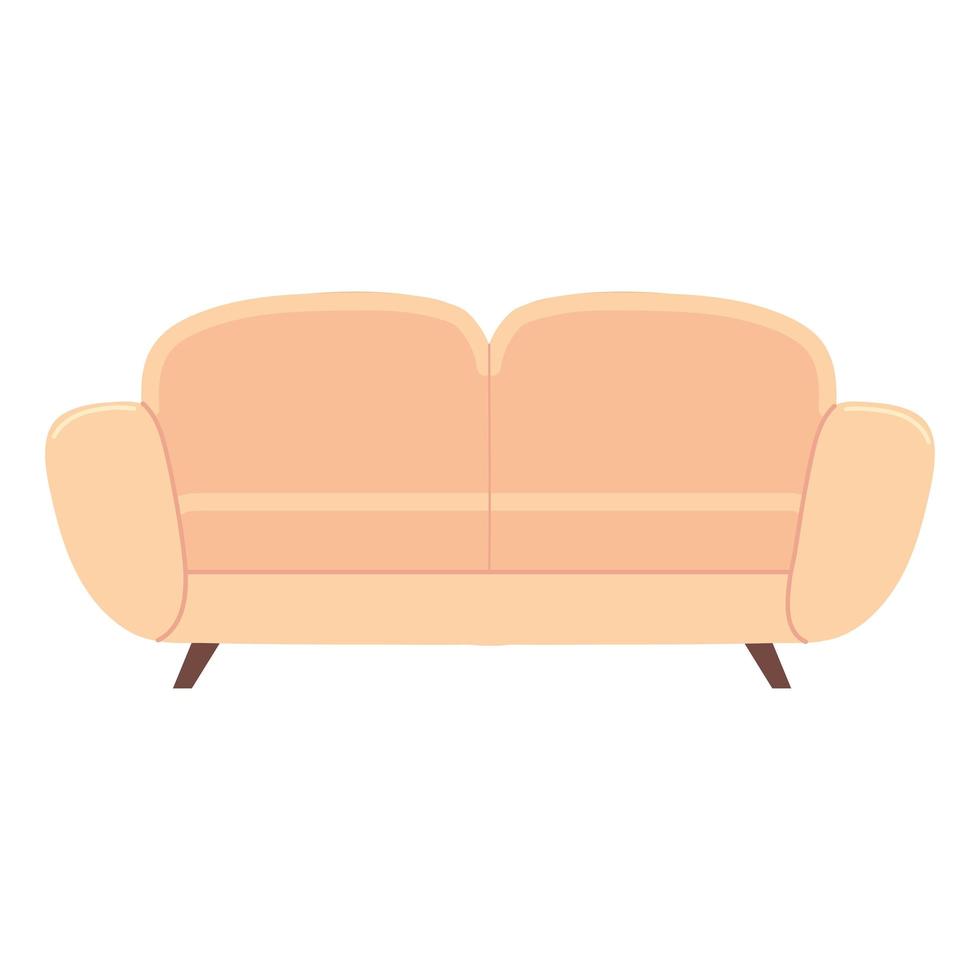 muebles de la comodidad del sofá vector