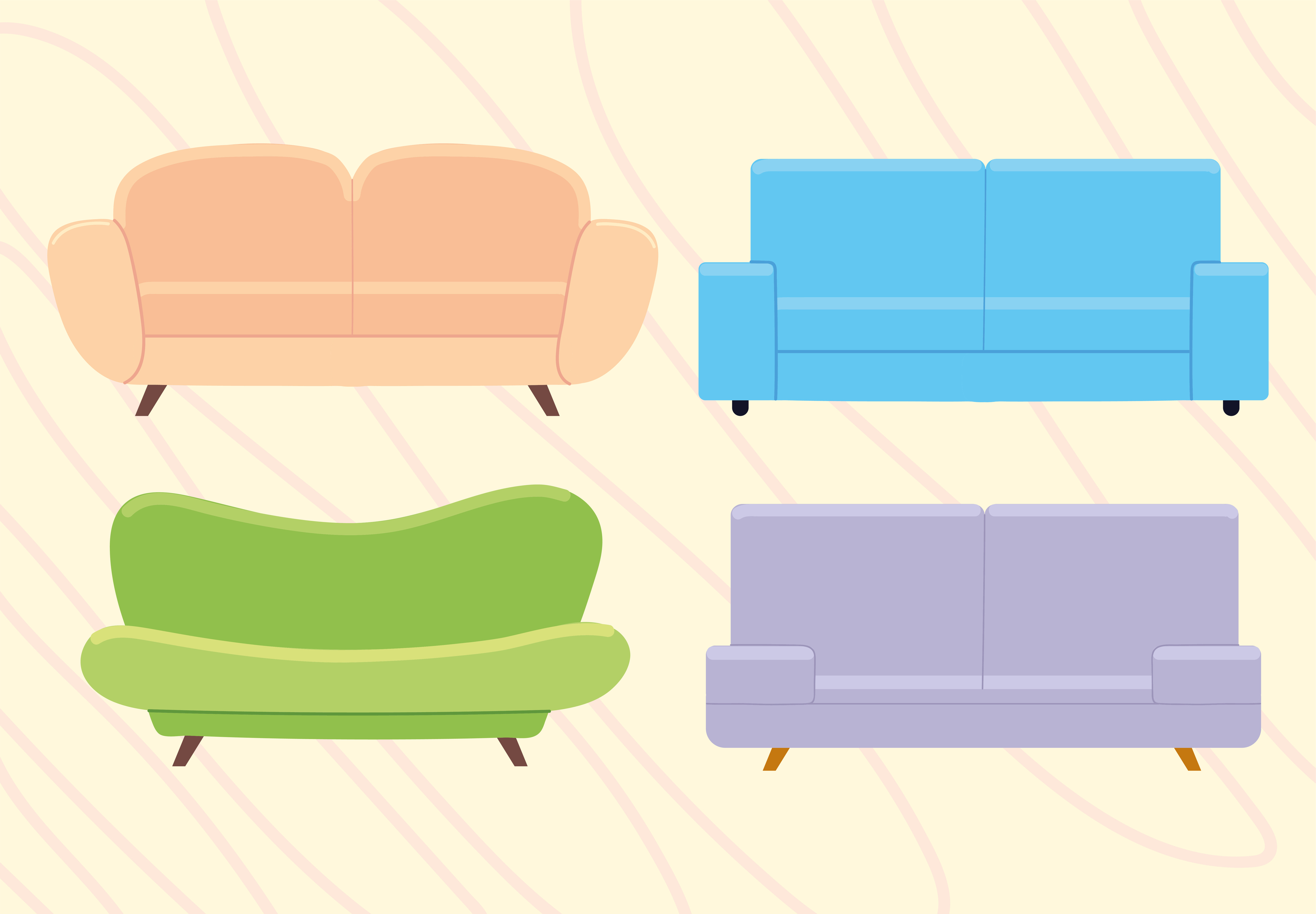set of sofa 4100117 Vector Art at Vecteezy