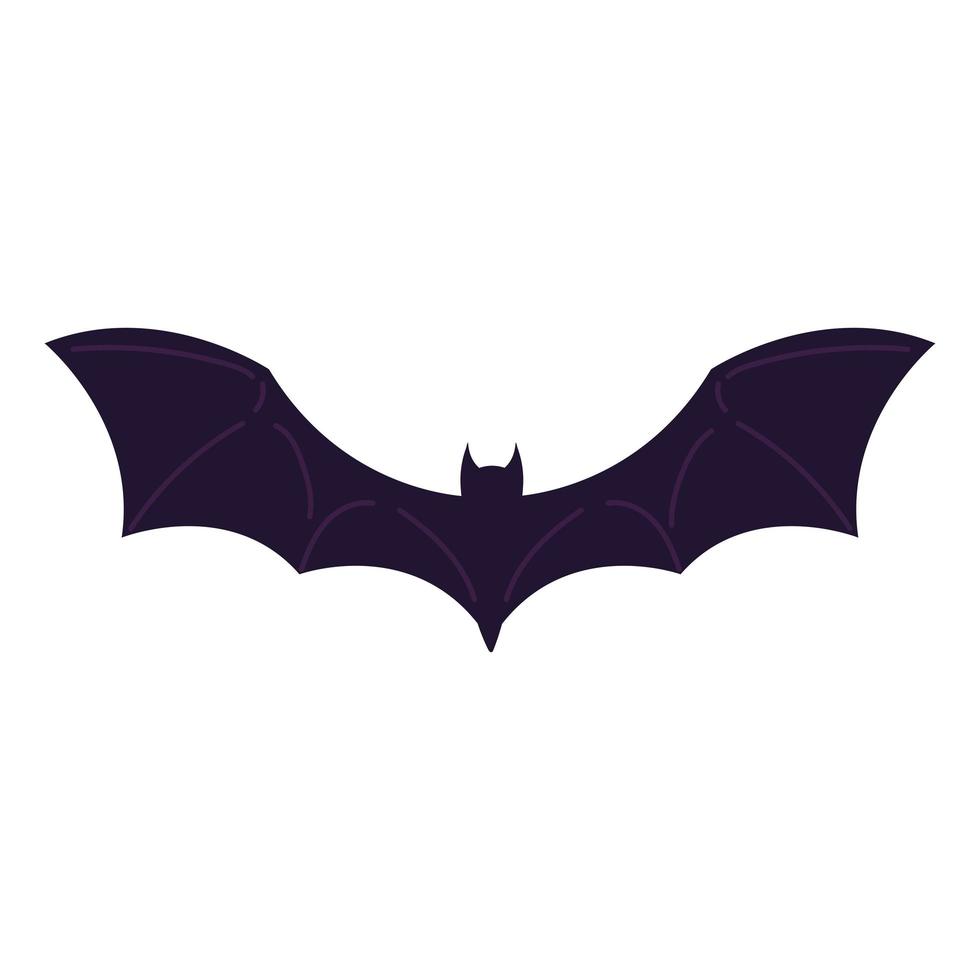 bat with open wings vector