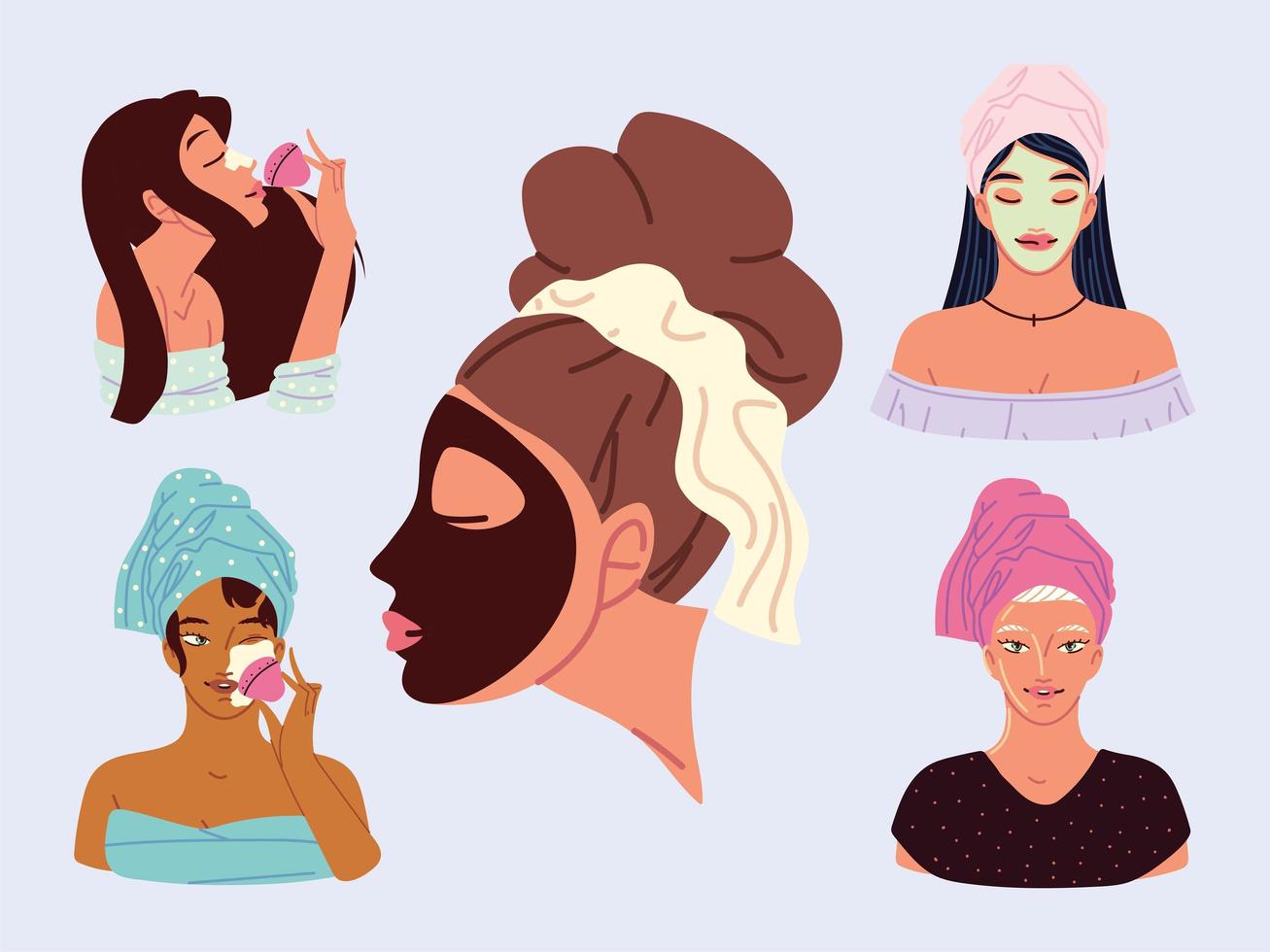 set women skincare vector