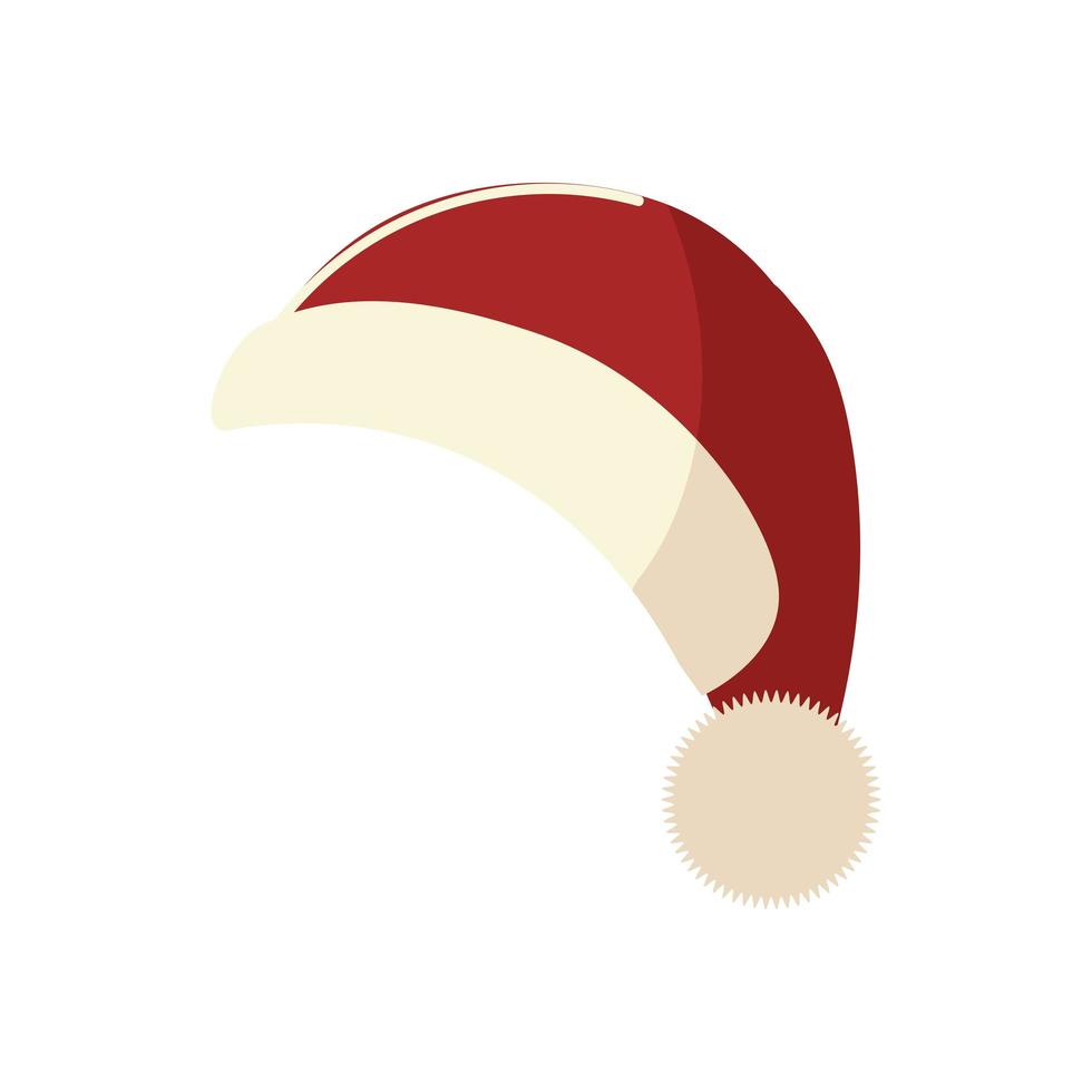 feliz navidad santa sombrero decoración icono vector