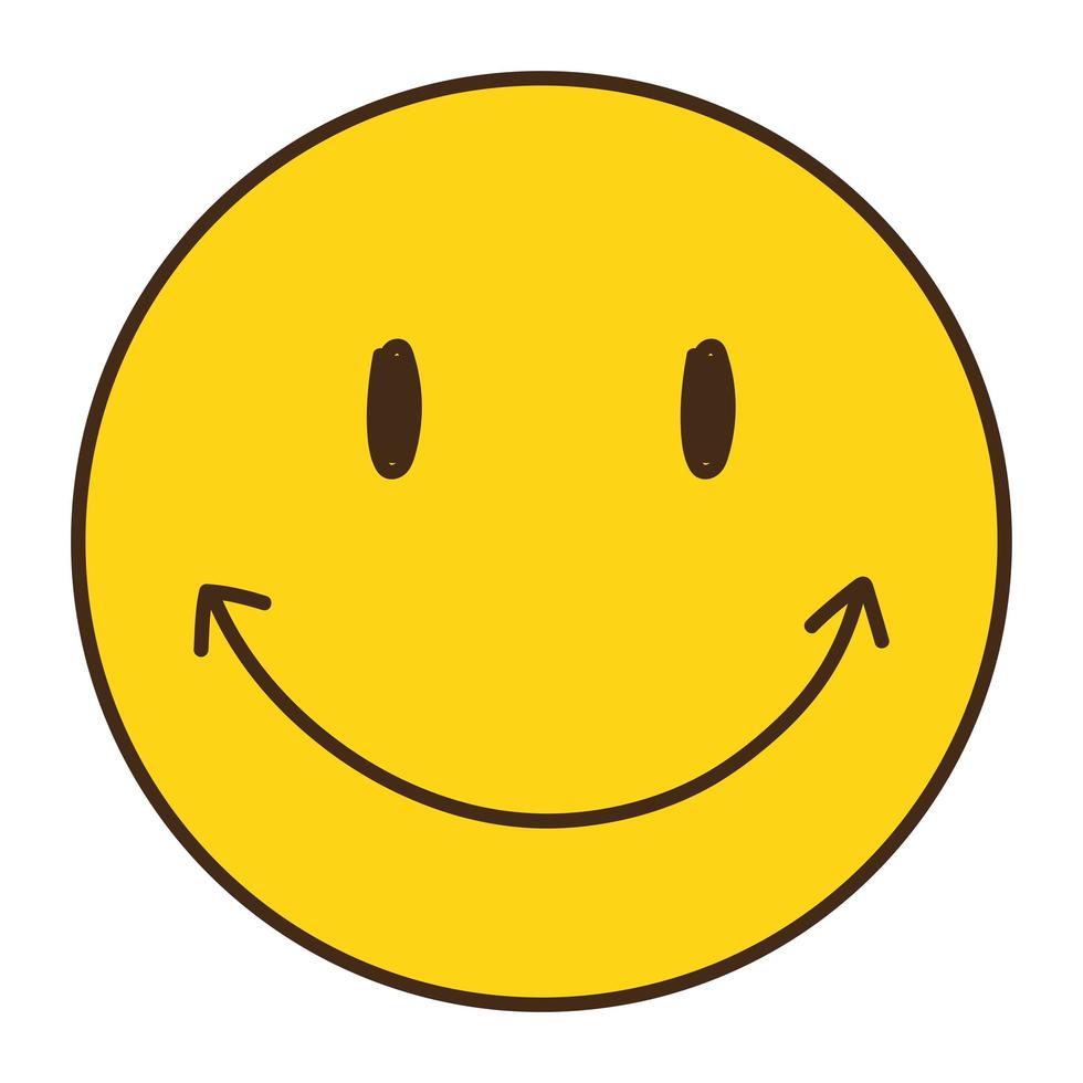 emoticon con gran sonrisa vector