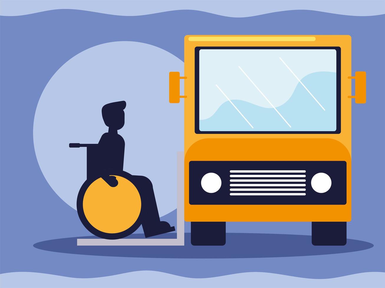 disabled passenger in wheelchair vector