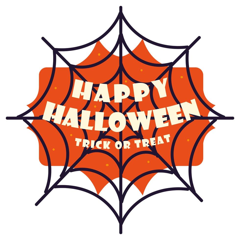 happy halloween in net vector