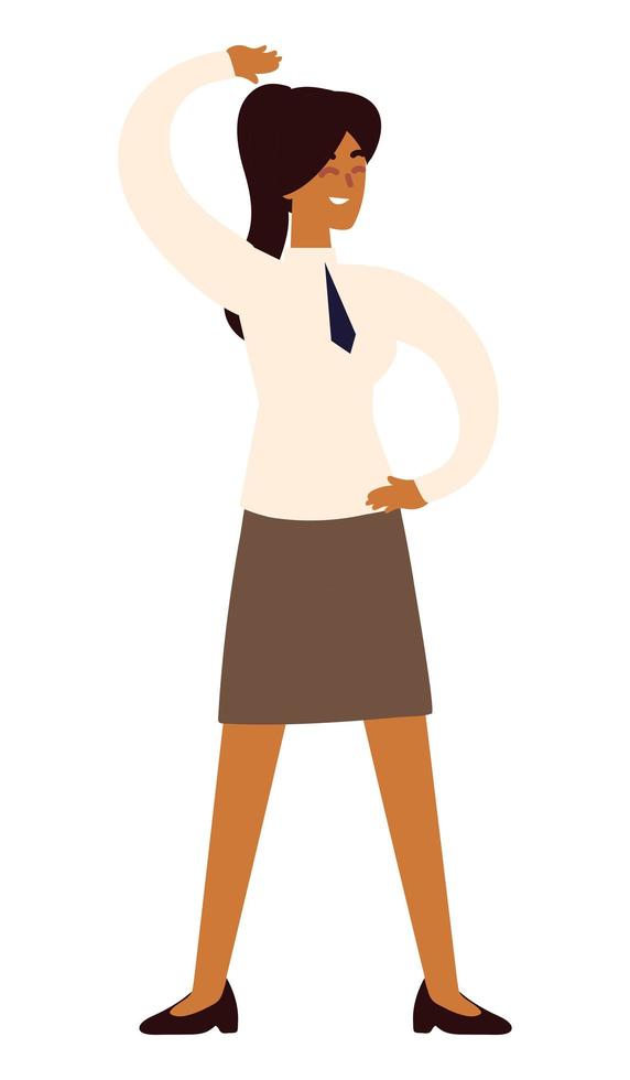 mujer de negocios feliz vector