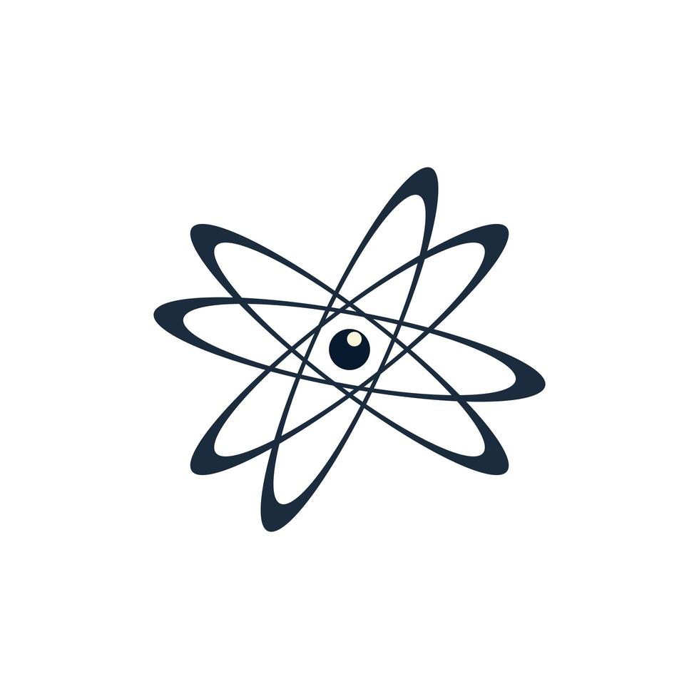 science atom molecule icon white background vector