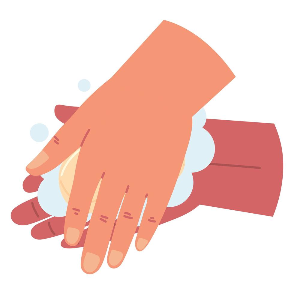 washing hands with soap vector