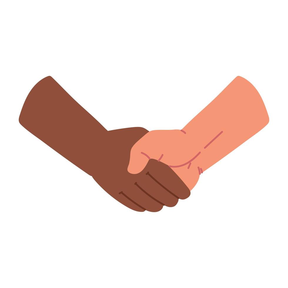 diverse handshake together vector